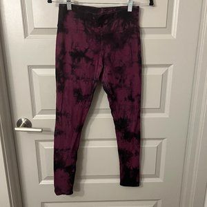 Calvin Klein Performance Maroon and Black Tie Dye Leggings. Size S